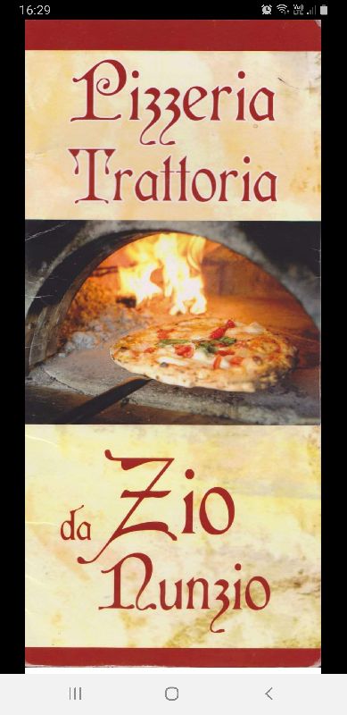 MENU PIZZERIA ZIO NUNZIO - MENUSUBITO